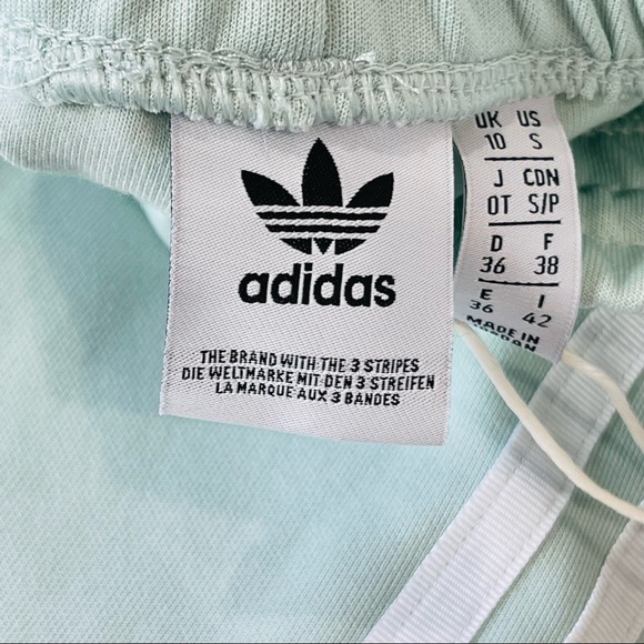 🌟Sold ADIDAS joggers Adidas TRACK PANTS mint green white strips sporty chic ath - Picture 5 of 13